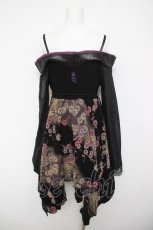 画像2: Qutie Frash / ちりめんシフォン着物袖チュニック  黒 Y-26-04-24-041-QU-JA-SZ-ZY (2)