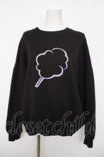 画像1: CLOTTY / BIG CC SWEAT-SHIRT 綿アメシグネチャートレーナー  黒 Y-26-04-24-054-LO-TO-SZ-ZT396 (1)