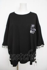 画像1: Amilige / MELT BearレースアップTシャツ F ブラック Y-26-04-24-057-PU-TO-SZ-ZY (1)