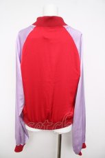 画像2: Jamieエーエヌケー / JAPANスカジャン M 赤×ラベンダー Y-26-04-24-058-LO-TO-SZ-ZY (2)