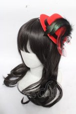 画像1: MABLE / バラ羽根付きミニハット  赤 Y-26-04-24-010-GO-AC-SZ-ZY (1)