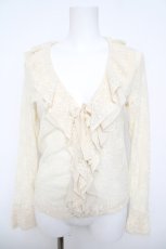 画像1: INGEBORG / フリル総レースブラウス  キナリ Y-26-04-24-065-LO-BL-SZ-ZY (1)