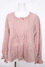 画像1: PINK HOUSE / フリル使いブラウス F ピンク Y-26-04-24-074-LO-TO-SZ-ZY (1)