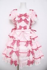 画像1: BABY, THE STARS SHINE BRIGHT / Flancesca Ribbonジャンパースカート  ピンク Y-26-04-24-082-BA-JA-SZ-ZY (1)
