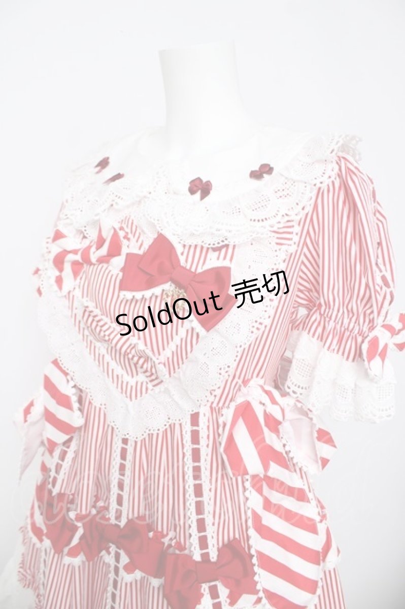 画像3: BABY, THE STARS SHINE BRIGHT / Patissiere Bonbon Ribbonワンピース  赤 Y-26-04-24-083-BA-OP-SZ-ZY (3)