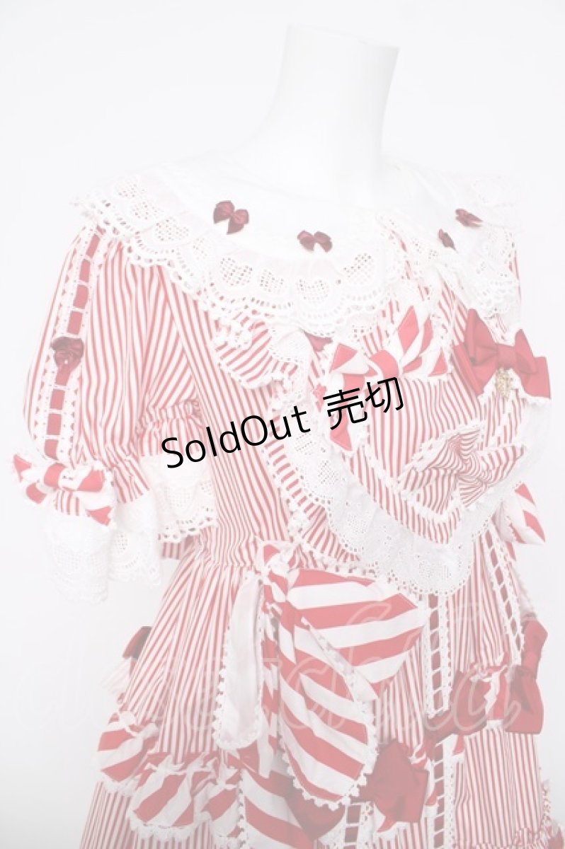 画像4: BABY, THE STARS SHINE BRIGHT / Patissiere Bonbon Ribbonワンピース  赤 Y-26-04-24-083-BA-OP-SZ-ZY (4)