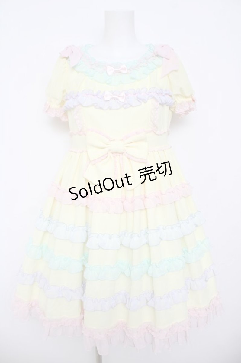 画像1: Angelic Pretty / しゃぼん玉ワンピース  イエロー Y-26-04-24-085-AP-OP-SZ-ZY (1)