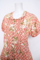 画像3: WONDERFUL WORLD / ローズブーケチェック柄ワンピース F ピンク Y-26-04-24-093-LO-OP-SZ-ZY (3)