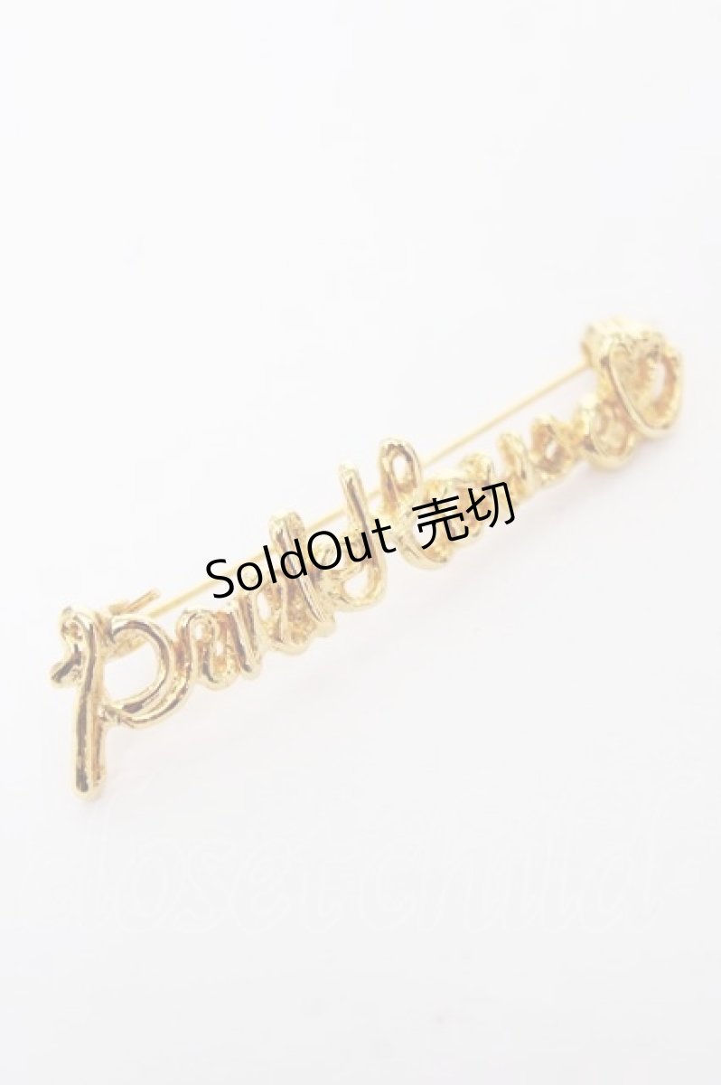 画像1: PINK HOUSE / BROCANTE ロゴブローチ  ゴールド Y-26-04-24-002-LO-AC-SZ-ZY (1)