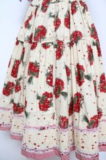 画像4: WONDERFUL WORLD / いちごブーケチェックワンピース  イエロー Y-26-04-24-094-LO-OP-SZ-ZY (4)