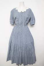 画像1: KANEKO ISAO / ギンガムワンピース  ブルー Y-26-04-24-098-EL-OP-SZ-ZY (1)