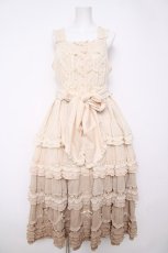 画像1: PINK HOUSE / 海外限定グラデーションチュールノースリーブワンピース F ベージュ Y-26-04-24-102-LO-OP-SZ-ZY (1)