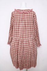 画像2: PINK HOUSE / オリジナルチェックワンピース F ベージュ×赤 Y-26-04-24-103-LO-OP-SZ-ZY (2)