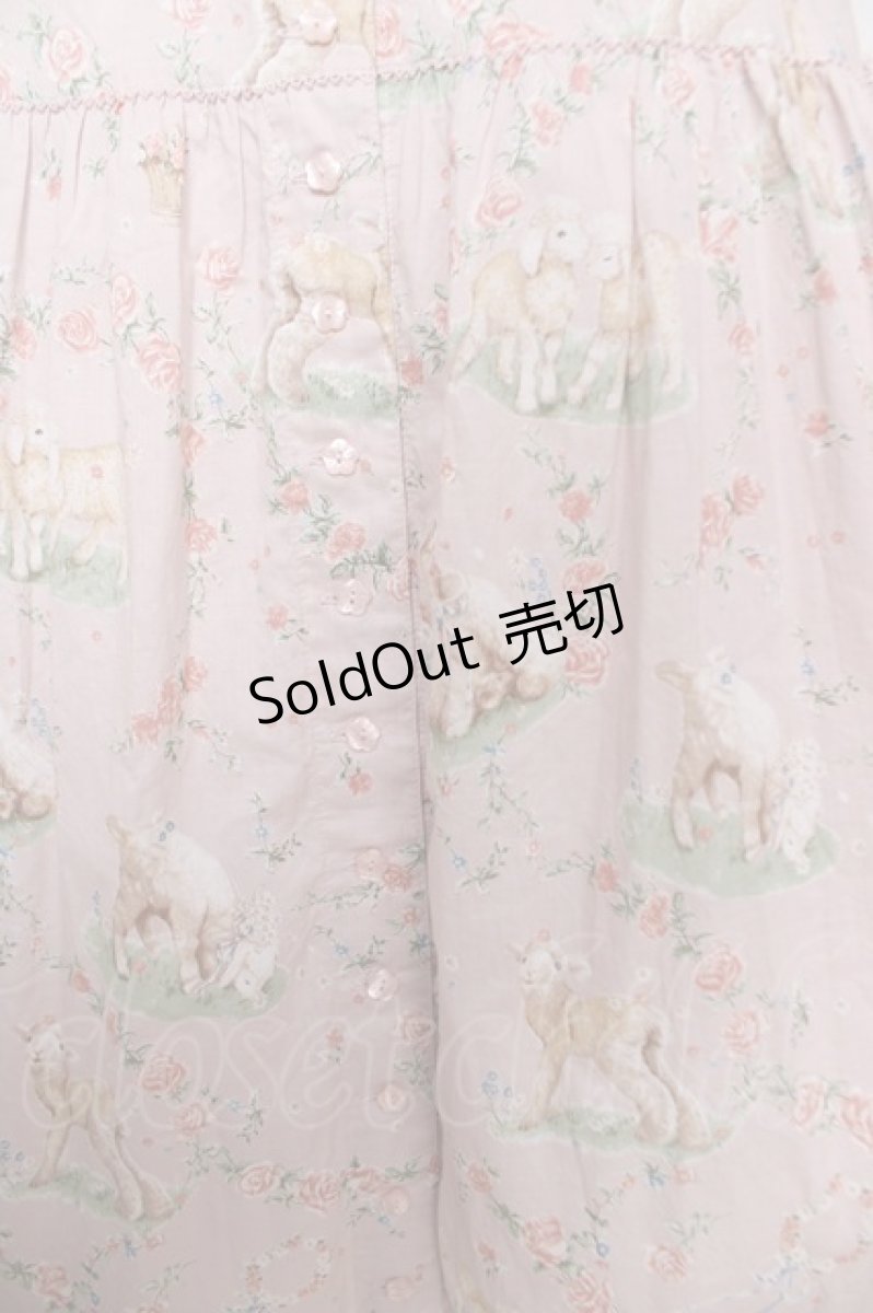 画像4: PINK HOUSE / ひつじプリントミディワンピース  ピンク Y-26-04-24-109-LO-OP-SZ-ZY (4)