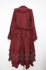 画像2: PINK HOUSE / 小花刺繍入りフリルワンピース F ボルドー Y-26-04-24-110-LO-OP-SZ-ZY (2)