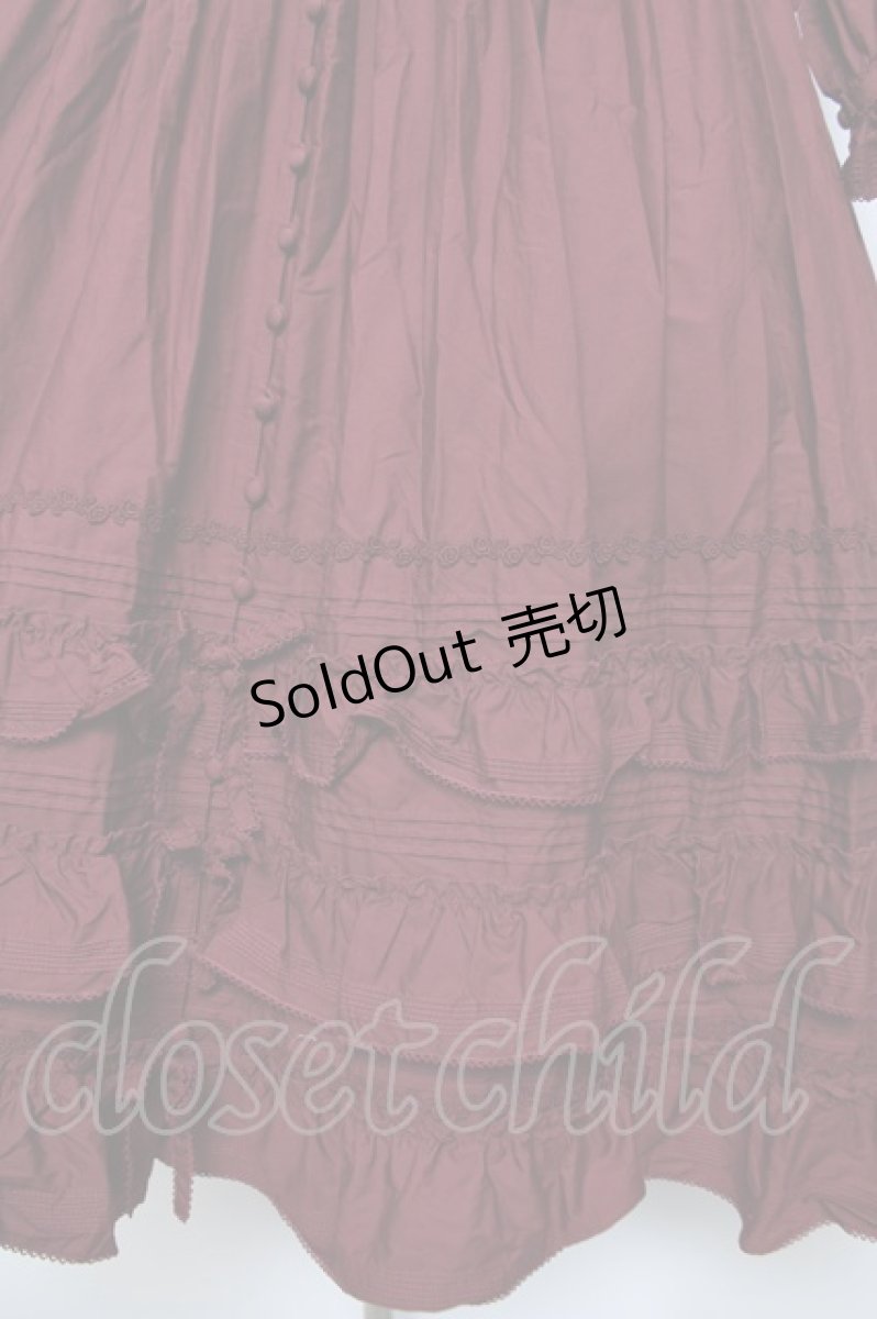 画像4: PINK HOUSE / 小花刺繍入りフリルワンピース F ボルドー Y-26-04-24-110-LO-OP-SZ-ZY (4)