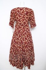 画像2: PINK HOUSE /ハートチェーンフラワーフリルワンピース F ボルドー Y-26-04-24-111-LO-OP-SZ-ZY (2)