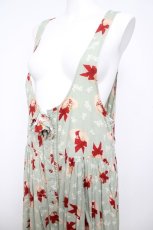 画像3: PINK HOUSE / 麦わら帽子×すずらん柄エプロンワンピース  ミント Y-26-04-24-117-LO-OP-SZ-ZY (3)