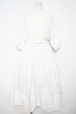 画像1: PINK HOUSE / レース使い裾タックワンピース F 白 Y-26-04-24-119-LO-OP-SZ-ZY (1)