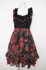 画像1: Sheglit / "Rose Garden"ワンピース  黒×赤 Y-26-04-24-128-EL-OP-SZ-ZY (1)