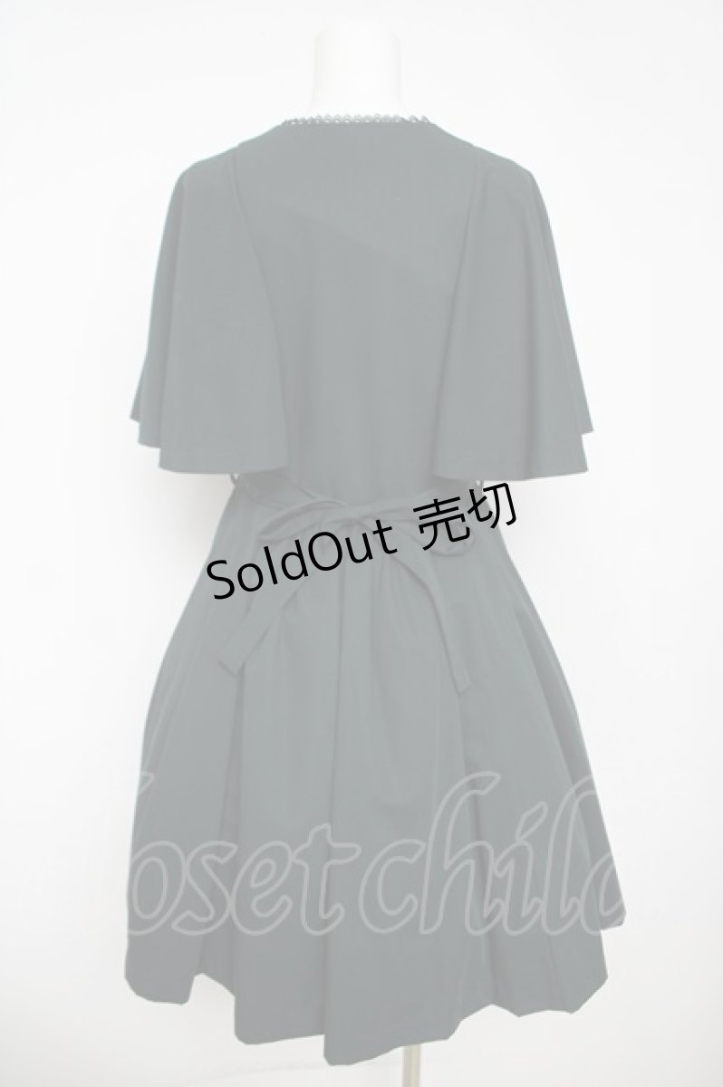 画像2: Sheglit / "Priere"ケープショートワンピース M グリーン Y-26-04-24-129-EL-OP-SZ-ZY (2)