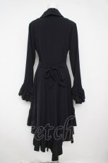 画像2: MARBLE / ゴシック調ダイヤカットタイ付きブラウス型ワンピース  ネイビー Y-26-04-24-130-GO-OP-AS-ZY (2)