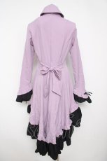 画像2: MARBLE / ゴシック調ダイヤカットタイ付きブラウス型ワンピース  ラベンダー Y-26-04-24-131-GO-OP-SZ-ZY (2)