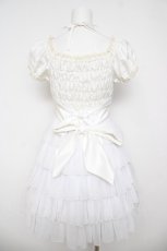 画像2: Pina sweetcollection / シフォンフリルワンピース  ホワイト Y-26-04-24-132-LO-OP-SZ-ZY (2)