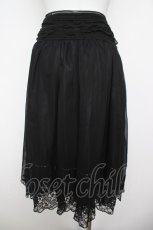 画像2: BPN / 裾レースシフォンスカート  黒 Y-26-04-24-152-GO-SK-SZ-ZY (2)