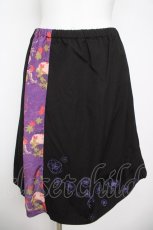 画像1: gouk / 和柄切り替えスカート  黒 Y-26-04-24-164-GO-SK-SZ-ZY (1)