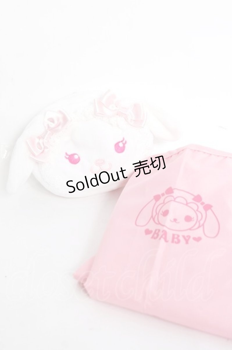 画像1: BABY, THE STARS SHINE BRIGHT / うさくみゃちゃんのエコバック付きポーチ  ピンク Y-26-04-27-001-BA-BG-SZ-ZY (1)