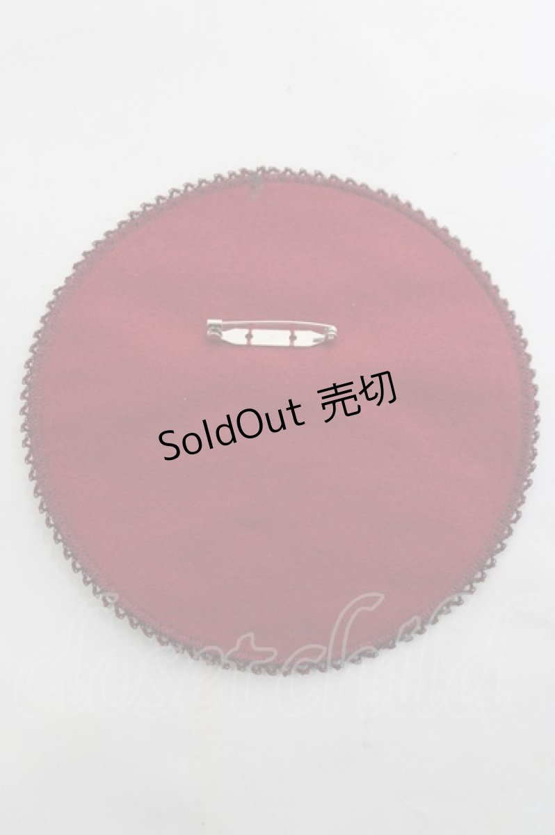 画像2: PINK HOUSE / TWINS CHESHIRE刺繍ワッペンブローチ  ボルドー Y-26-04-27-032-LO-AC-SZ-ZY (2)