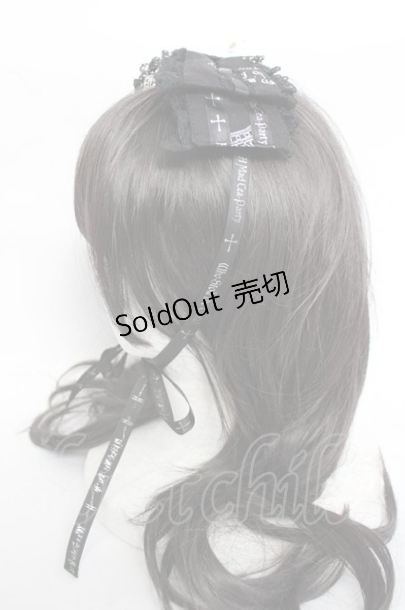 画像2: GOTH / クラウンチャームリボンヘッドドレス  黒 Y-26-04-27-035-GO-AC-SZ-ZY (2)