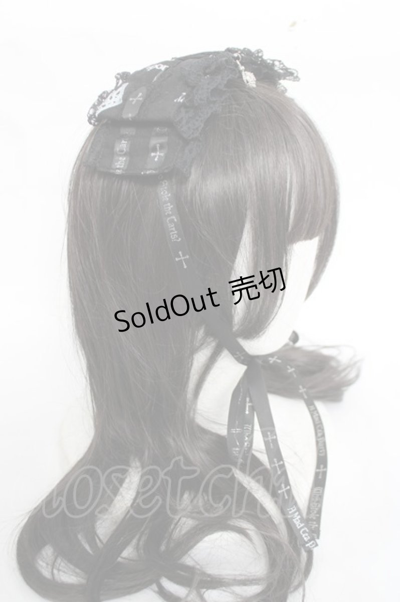 画像3: GOTH / クラウンチャームリボンヘッドドレス  黒 Y-26-04-27-035-GO-AC-SZ-ZY (3)