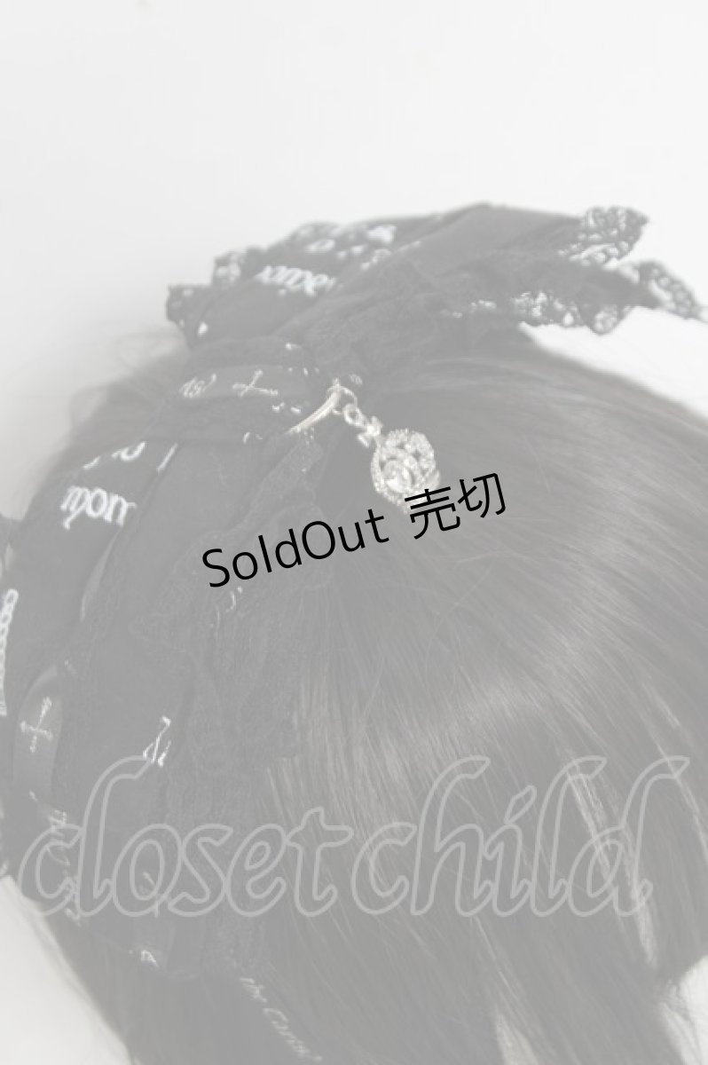 画像4: GOTH / クラウンチャームリボンヘッドドレス  黒 Y-26-04-27-035-GO-AC-SZ-ZY (4)