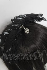 画像4: GOTH / クラウンチャームリボンヘッドドレス  黒 Y-26-04-27-035-GO-AC-SZ-ZY (4)