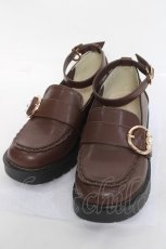 画像1: axes femme POETIQUE / バックル付ローファー L 茶 Y-26-04-27-045-AX-SH-SZ-ZY (1)