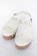 画像1: axes femme / レースサボサンダル L 白 Y-26-04-27-046-AX-SH-SZ-ZY (1)