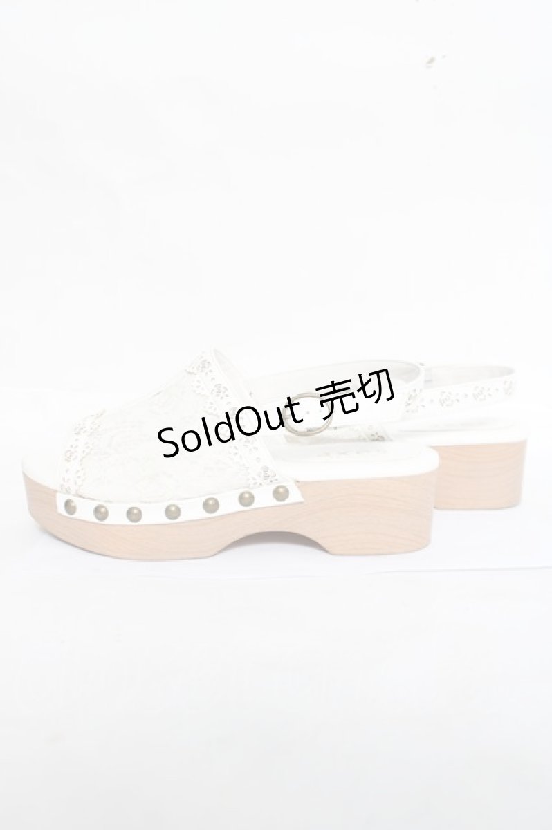 画像2: axes femme / レースサボサンダル L 白 Y-26-04-27-046-AX-SH-SZ-ZY (2)