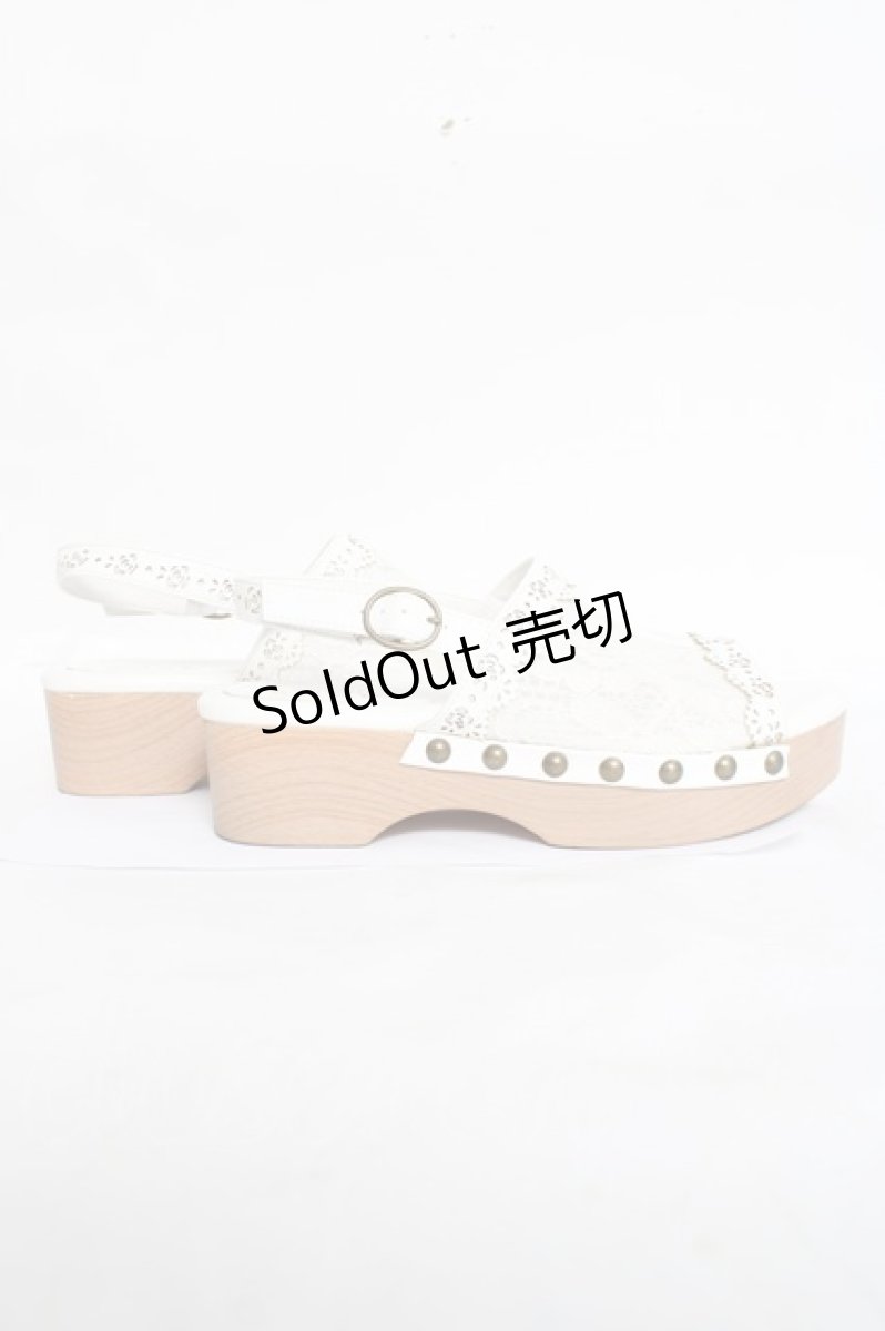画像4: axes femme / レースサボサンダル L 白 Y-26-04-27-046-AX-SH-SZ-ZY (4)