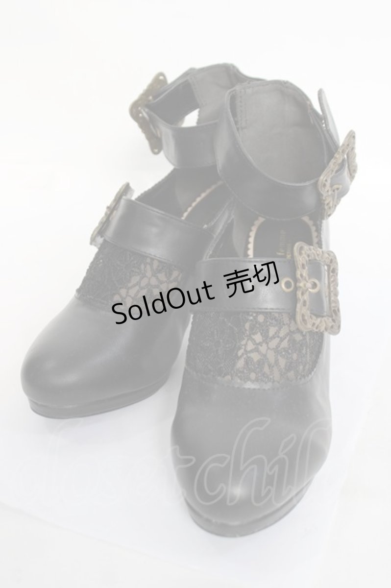 画像1: axes femme POETIQUE / アンティークベルトパンプス M 黒 Y-26-04-27-048-AX-SH-SZ-ZY (1)