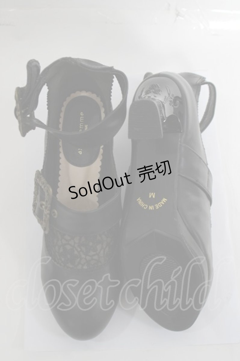 画像5: axes femme POETIQUE / アンティークベルトパンプス M 黒 Y-26-04-27-048-AX-SH-SZ-ZY (5)