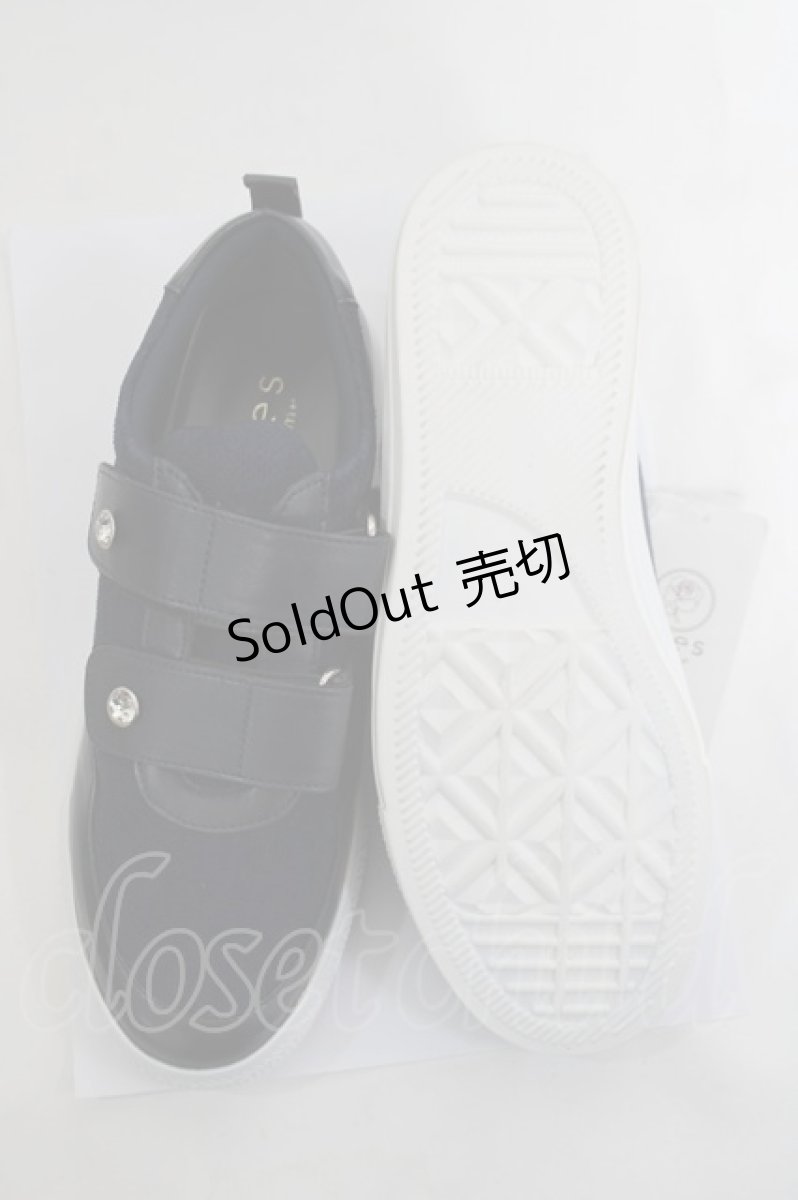 画像5: axes femme / レース使いベルクロスニーカー L ネイビー Y-26-04-27-051-AX-SH-SZ-ZY (5)