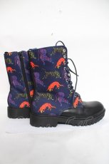 画像4: YOSUKE / 総柄ブーツ 23.5 紺 Y-26-04-27-053-PU-SH-SZ-ZY (4)