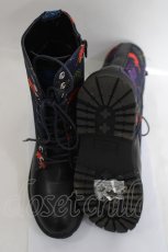 画像5: YOSUKE / 総柄ブーツ 23.5 紺 Y-26-04-27-053-PU-SH-SZ-ZY (5)