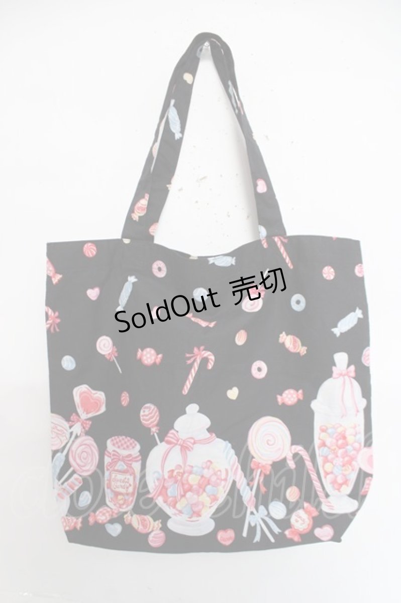 画像1: Angelic Pretty / MIRACLECANDYエコトート  黒 Y-26-04-27-055-AP-BG-SZ-ZY (1)