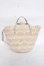 画像2: axes femme / リボンチャーム付きかごバッグ  オフ Y-26-04-27-061-AX-BG-SZ-ZY (2)