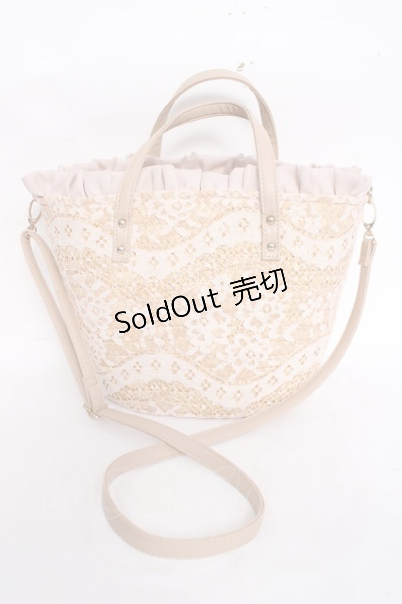 画像2: axes femme / リボンチャーム付きかごバッグ  淡ピンク Y-26-04-27-065-AX-BG-SZ-ZY (2)