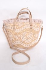 画像2: axes femme / リボンチャーム付きかごバッグ  淡ピンク Y-26-04-27-065-AX-BG-SZ-ZY (2)