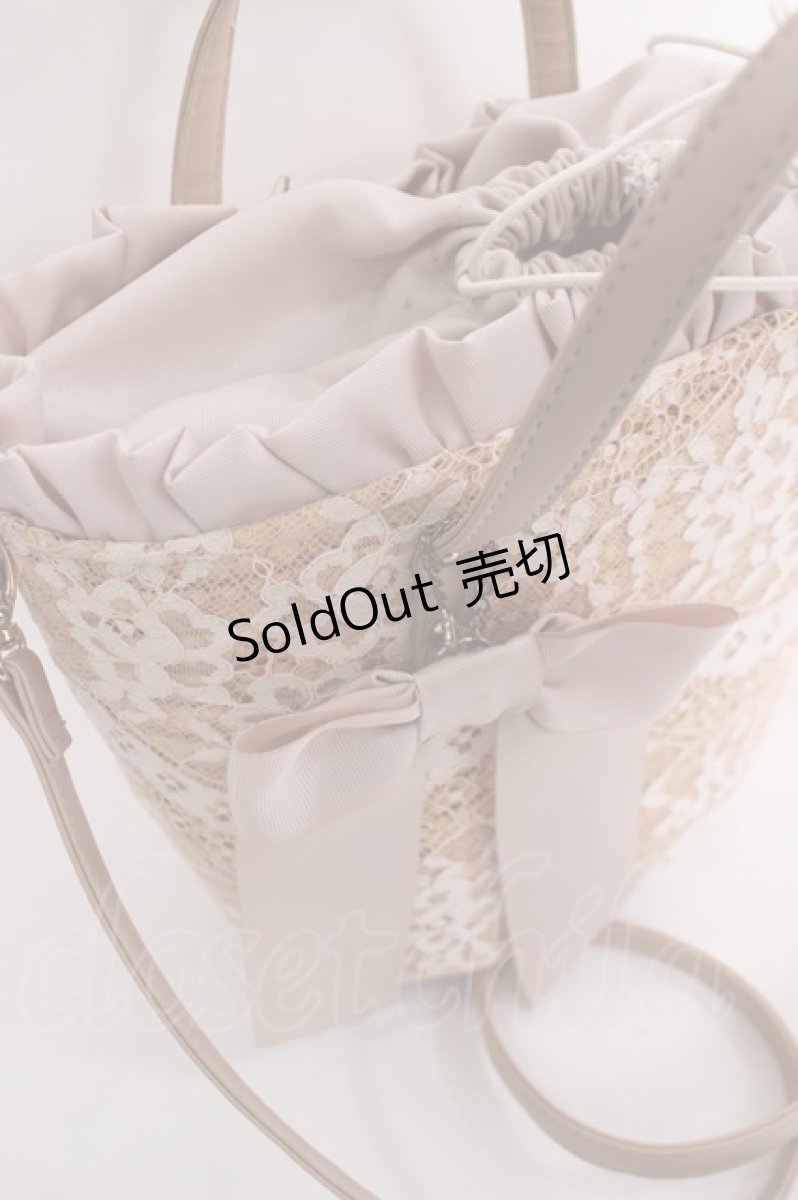 画像4: axes femme / リボンチャーム付きかごバッグ  淡ピンク Y-26-04-27-065-AX-BG-SZ-ZY (4)